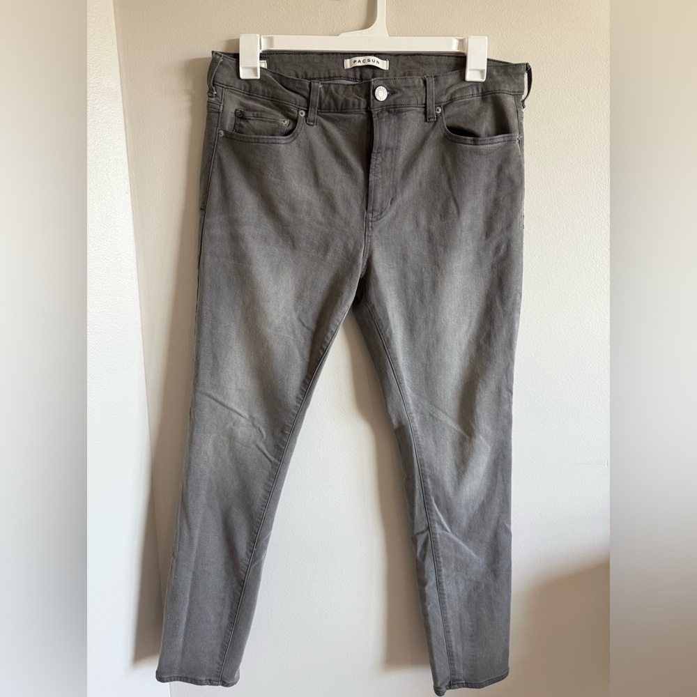 PacSun Men's Charcoal Skinny Jeans